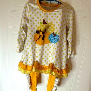 Boutique Toddler Girl size 2T Fall/Pumpkin outfit.
